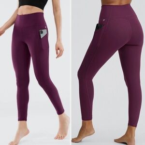 Fabletics Leggings Pureluxe XXS Purple Activewear EUC Sporty Workout Women